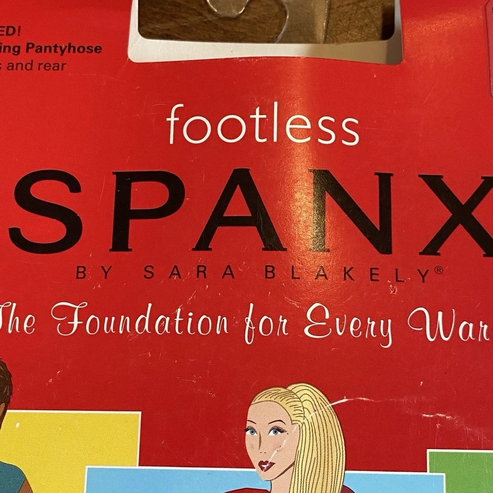 SPANX FOOTLESS BODY SHAPING PANTYHOSE SLIMS TUMMY THIGHS‎ & REAR NUDE COLOR SZ E